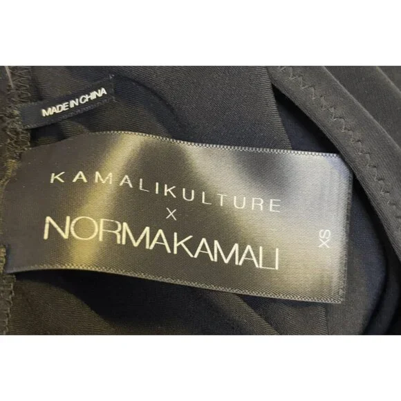 Kamalikulture X Norma Kamali One Shoulder Black Dress S